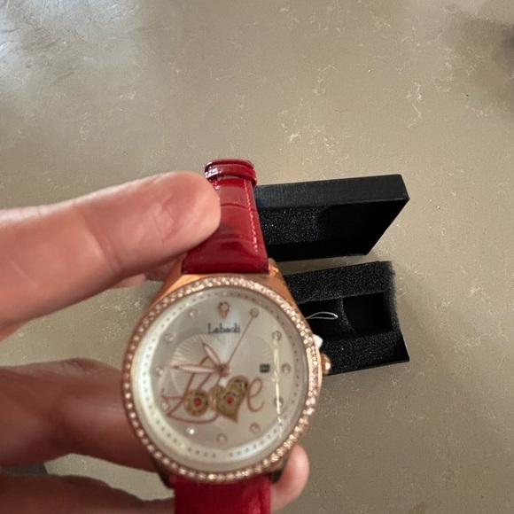 Women\'s Red Leather Strap Watch main image 4